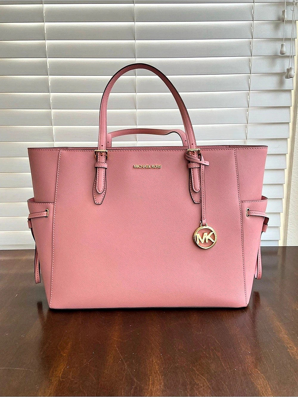 Michael Kors Gilly Large Leather Travel Tote Bag Pink NWT
